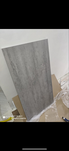 Стол Тринити Лофт 120 32 мм бетон / черный матовый фото покупателя 49