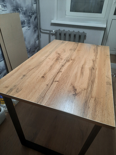 Стол Лота Лофт 120 32 мм бетон / черный матовый фото покупателя 80