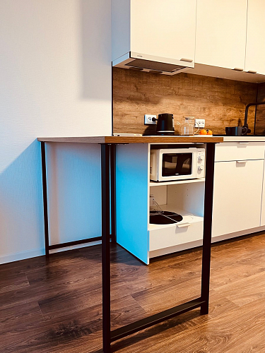 Барная стойка Дилан Лофт 120х40х98 дуб делано темный фото покупателя 177