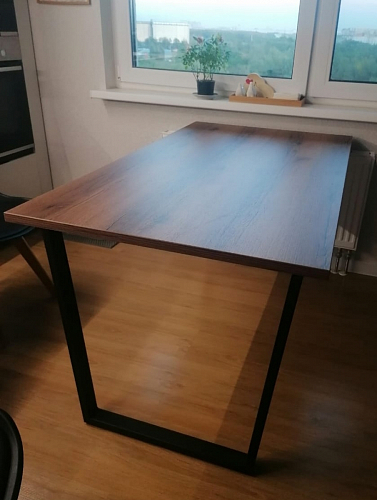 Деревянный стол Лота Лофт 140х80 дуб крафт табачный / черный матовый фото покупателя 626