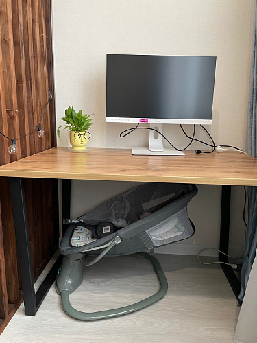 Деревянный стол Лота Лофт 140х80 дуб крафт табачный / черный матовый фото покупателя 662