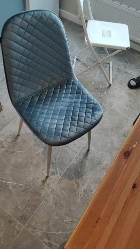 Стул на металлокаркасе Capri голубой фото покупателя 33