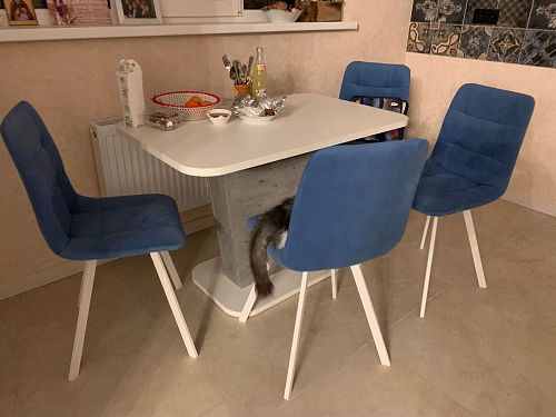 Стул на металлокаркасе Чилли черный / зеленый фото покупателя 976