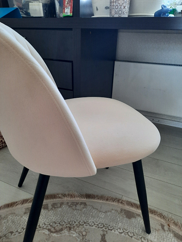 Стул на металлокаркасе Gabi 1 light purple / black / gold фото покупателя 312