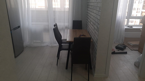 Стол Тринити Лофт 120 32 мм дуб галифакс табако / черный матовый фото покупателя 16