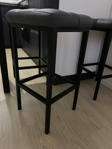 Барный стул Лофт микровелюр катания блэк / черный матовый фото покупателя 135