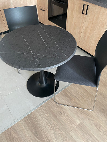 Стол Тулип 90х73 дуб вотан / белый фото покупателя 18