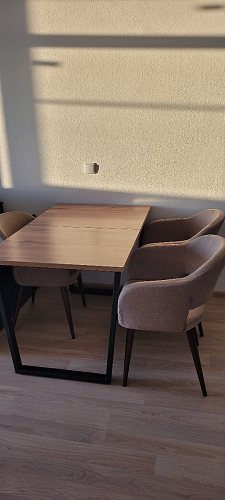 Деревянный стол Лота Лофт 120х75 белый матовый / дуб крафт золотой фото покупателя 935