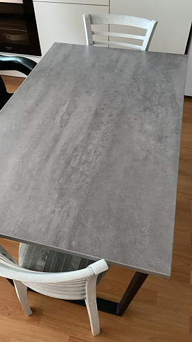 Стол Лота Лофт 140 25 мм черный матовый / дуб вотан фото покупателя 833