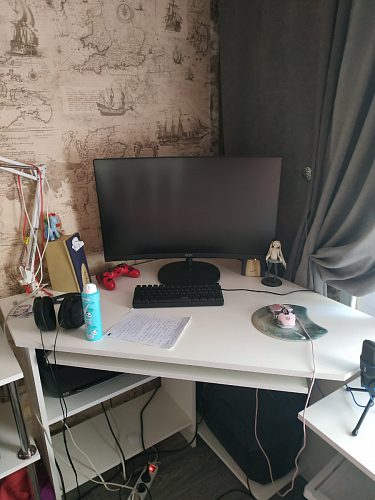 Компьютерный стол Джаз-29 дуб молочный фото покупателя 7