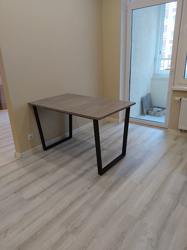 Стол Лота Лофт 140 25 мм черный матовый / бетон фото покупателя 605