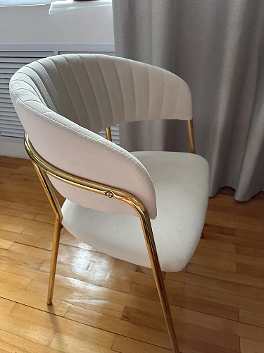 Стул на металлокаркасе Kamelia голубой / голубой / золотой фото покупателя 13