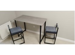 Барная стойка Дилан Лофт 120х40х90 бетон светлый фото покупателя 123