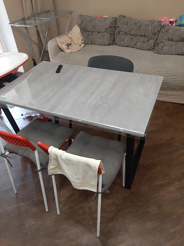 Стол раскладной Лота Лофт 120 25 мм юта / черный матовый фото покупателя 556