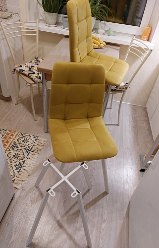 Стул на металлокаркасе Чилли К черный / зеленый фото покупателя 709