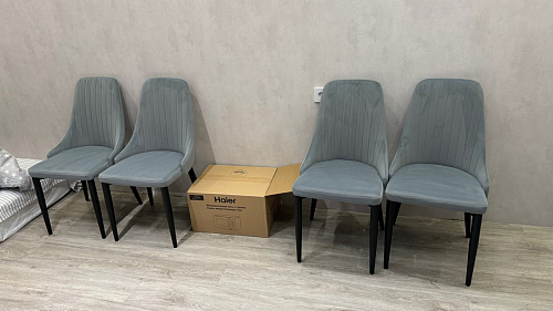 Стул на металлокаркасе Kora light purple / black фото покупателя 367