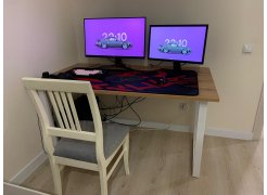 Стол Лота Лофт 140 25 мм черный матовый / бетон фото покупателя 479