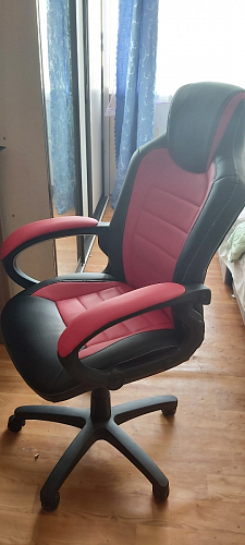 Компьютерное кресло Kadis темно-красное / черное фото покупателя 15