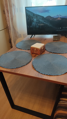 Деревянный стол Лота Лофт 120х75 белый матовый / дуб крафт золотой фото покупателя 404