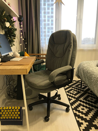 Компьютерное кресло Comfort Lux/Комфорт Люкс серый фото покупателя 42