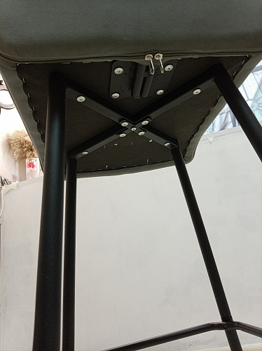 Полубарный стул Bari/Бари серый велюр фото покупателя 20