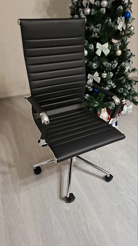 Компьютерное кресло Reus pu black / chrome фото покупателя 23