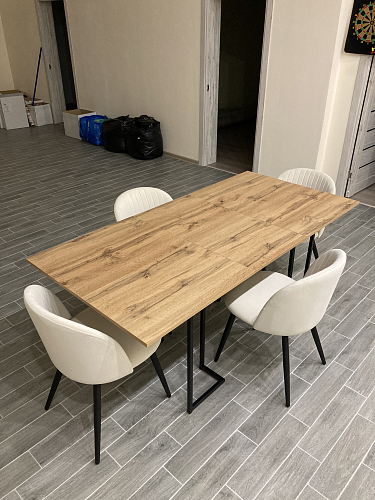 Стул на металлокаркасе Gabi 1 light blue / black / gold фото покупателя 896