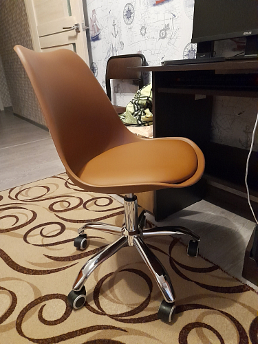 Компьютерное кресло Kolin с подушкой clear / white фото покупателя 405