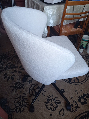 Компьютерное кресло Lika white teddy / black фото покупателя 16