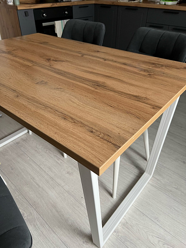 Деревянный стол Лота Лофт 120x75 дуб крафт табачный / черный матовый фото покупателя 13