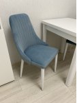 Стул на металлокаркасе Kora light blue / white: отзыв о товаре