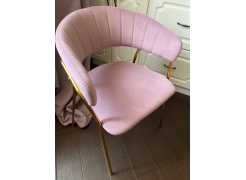 Стул на металлокаркасе Kamelia зеленый / золото фото покупателя 64