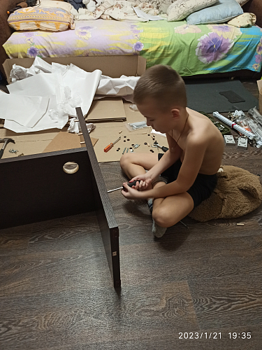 Письменный стол СР-132-130 В-ЛЕВ левый венге фото покупателя 8