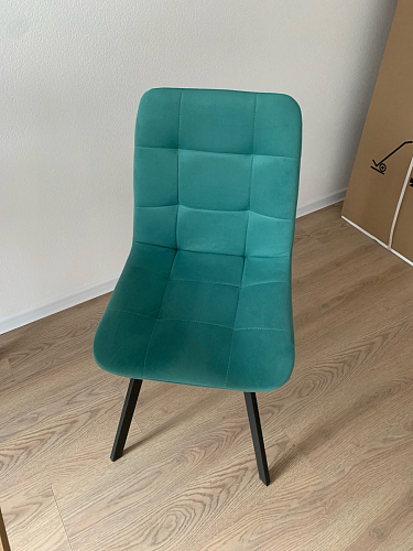 Стул на металлокаркасе Чилли К светло-серый велюр / черный каркас фото покупателя 1300