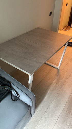 Стол Лота Лофт 140 25 мм черный матовый / бетон фото покупателя 695