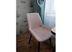 Стул на металлокаркасе Вейв светло-серый (hl 63) / 10К черный каркас фото покупателя 89