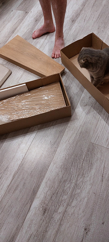 Стол на тумбе Петир 160 белый / дуб монтана фото покупателя 7