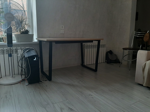 Деревянный стол Лота Лофт 120х75 белый матовый / дуб крафт золотой фото покупателя 260