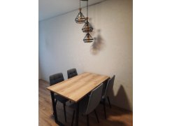 Деревянный стол Лота Лофт 120(160)х75 черный матовый / бетон светлый фото покупателя 501