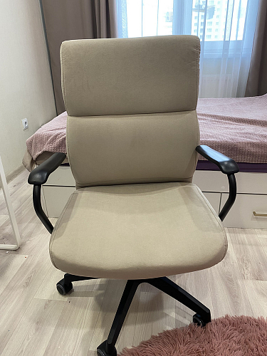 Компьютерное кресло Benefit флок бежевый 7 фото покупателя 15