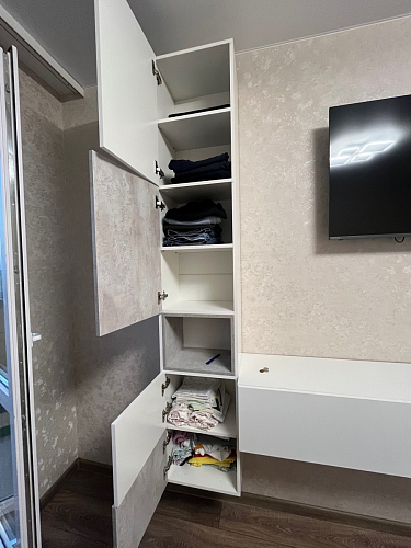 Модульная гостиная Лонгфорд комплектация 1 белый / бетон светлый фото покупателя 2