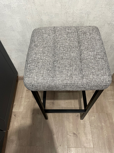 Барный стул Лофт ткань канди грей / черный матовый фото покупателя 47