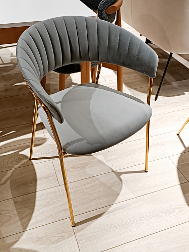 Кресло Turin велюр серый / черный из шоурума 11