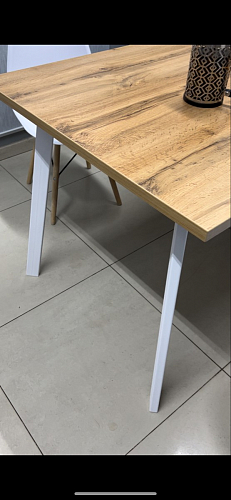 Стол Тринити Лофт 120 32 мм дуб галифакс табако / черный матовый фото покупателя 349