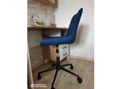 Компьютерное кресло Честер темно-серый / золото - Уцененный экземпляр фото покупателя 4