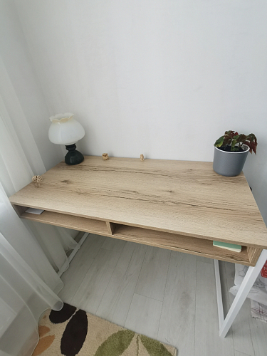 Письменный стол Леон Лофт бетон / черный матовый фото покупателя 167