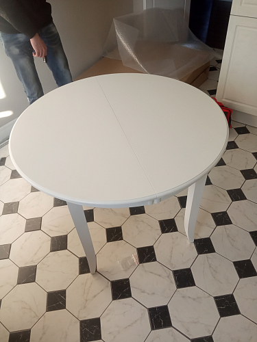 Обеденный стол Балет белая эмаль фото покупателя 2