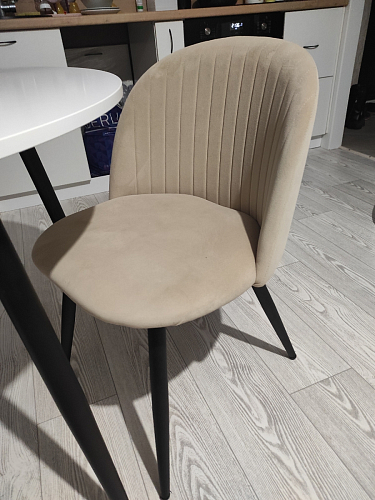 Стул на металлокаркасе Gabi latte / gold / black фото покупателя 428