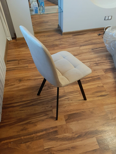 Стул на металлокаркасе Чилли К черный / зеленый фото покупателя 457