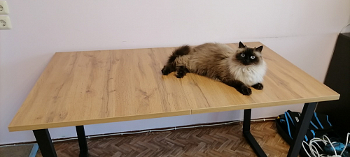 Стол Лота Лофт 140 25 мм черный матовый / бетон фото покупателя 326